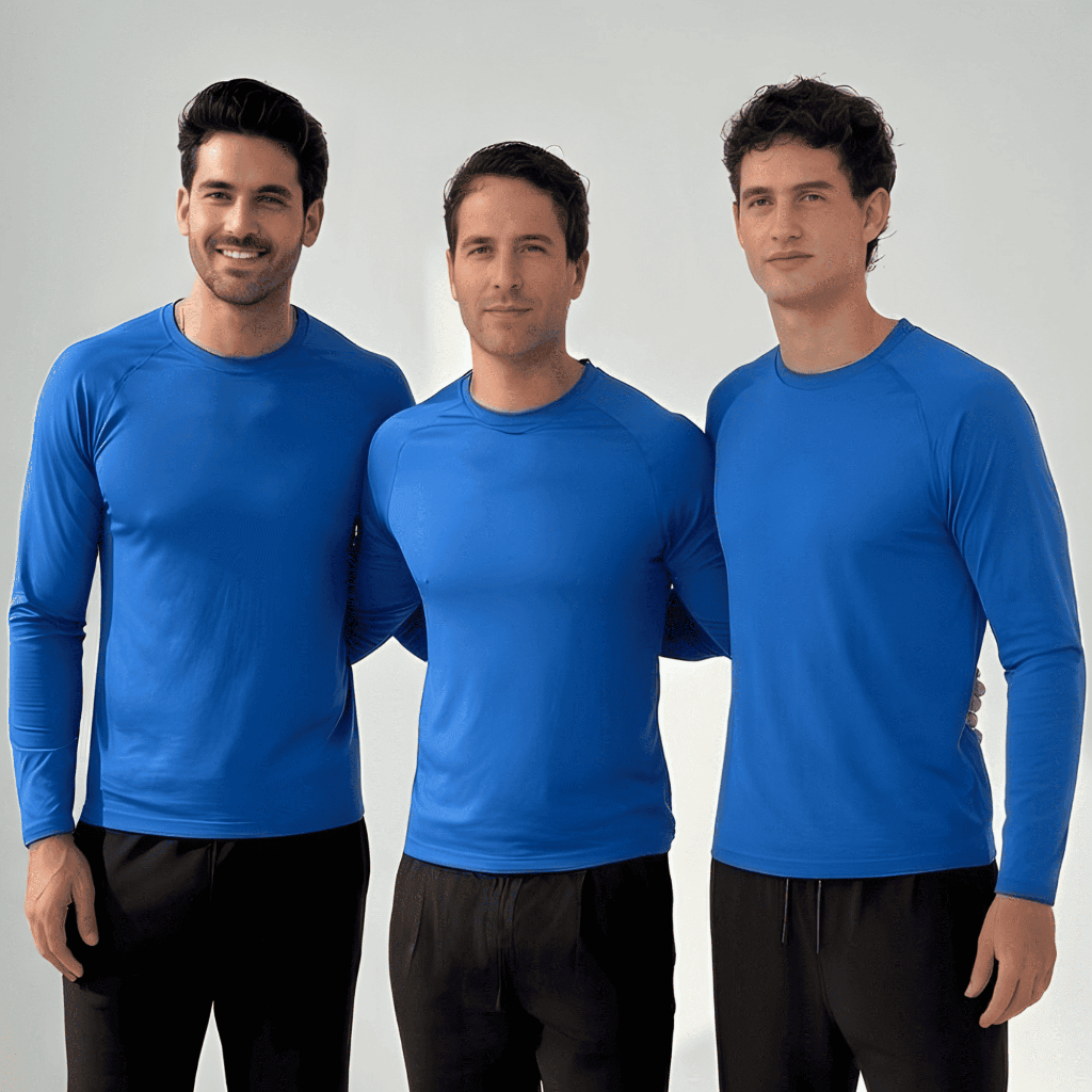 Kit 3 Camisetas Masculinas Manga Longa Dry Fit para Academia, Esportes e Lazer