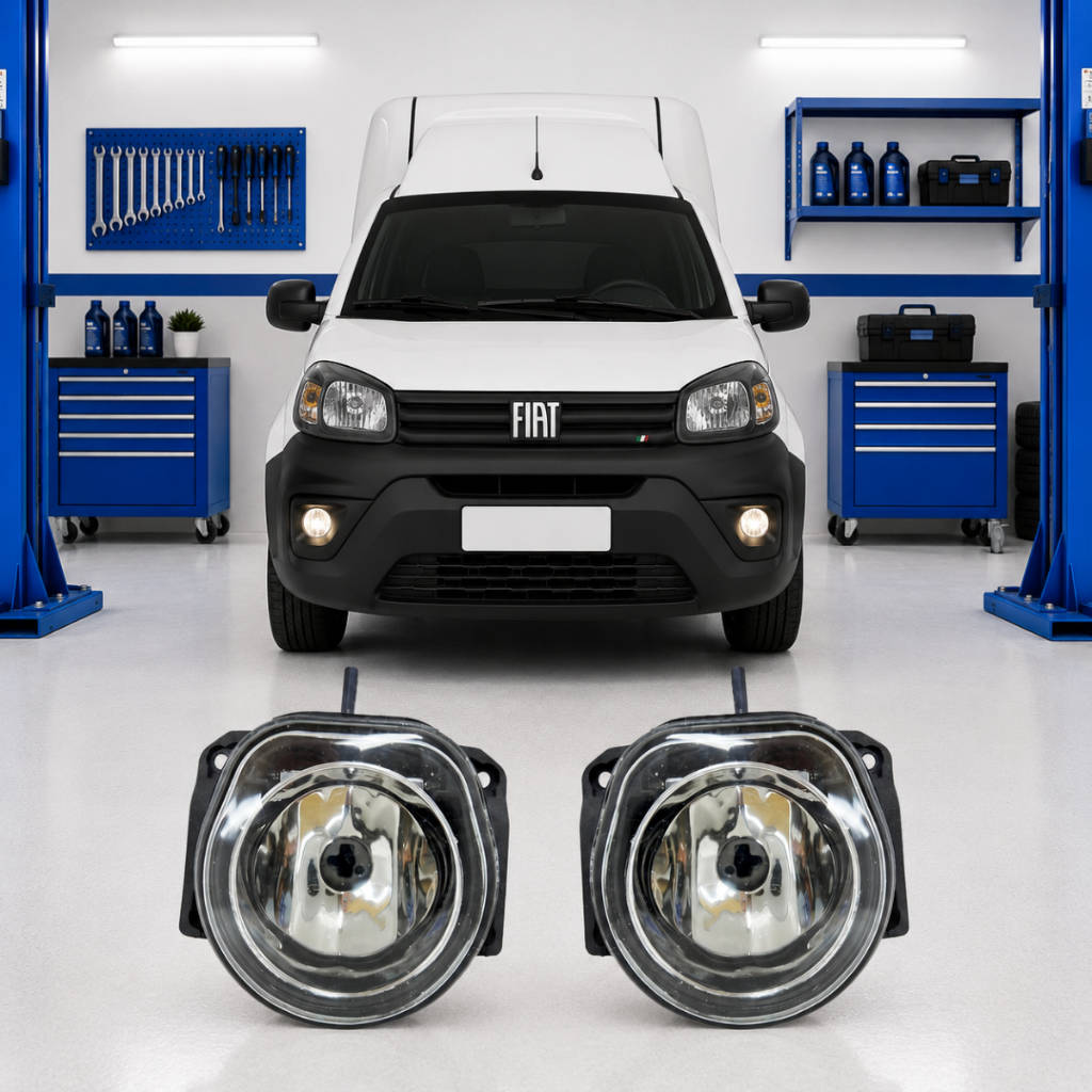 Farol De Milha Neblina Fiat Fiorino 2014 2015 2016 2017 2018 2019 2020 2021 Vidro