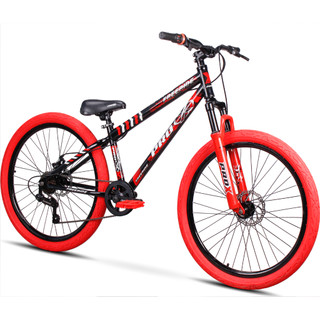 Bicicleta Aro 26 Pro-X Freeride 7V Marchas Câmbio Shimano Freio a Disco Bike Grau MTB Wheeling Tipo Vikingx