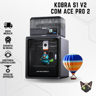 Anycubic Impressora 3d Kobra S1 V2 +  Combo (Ace Pro 2) ou Sem + CURSO GRATUITO 127/220v