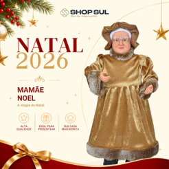 Mamãe Noel Decorativa 40cm Decoração de Natal Shopsul
