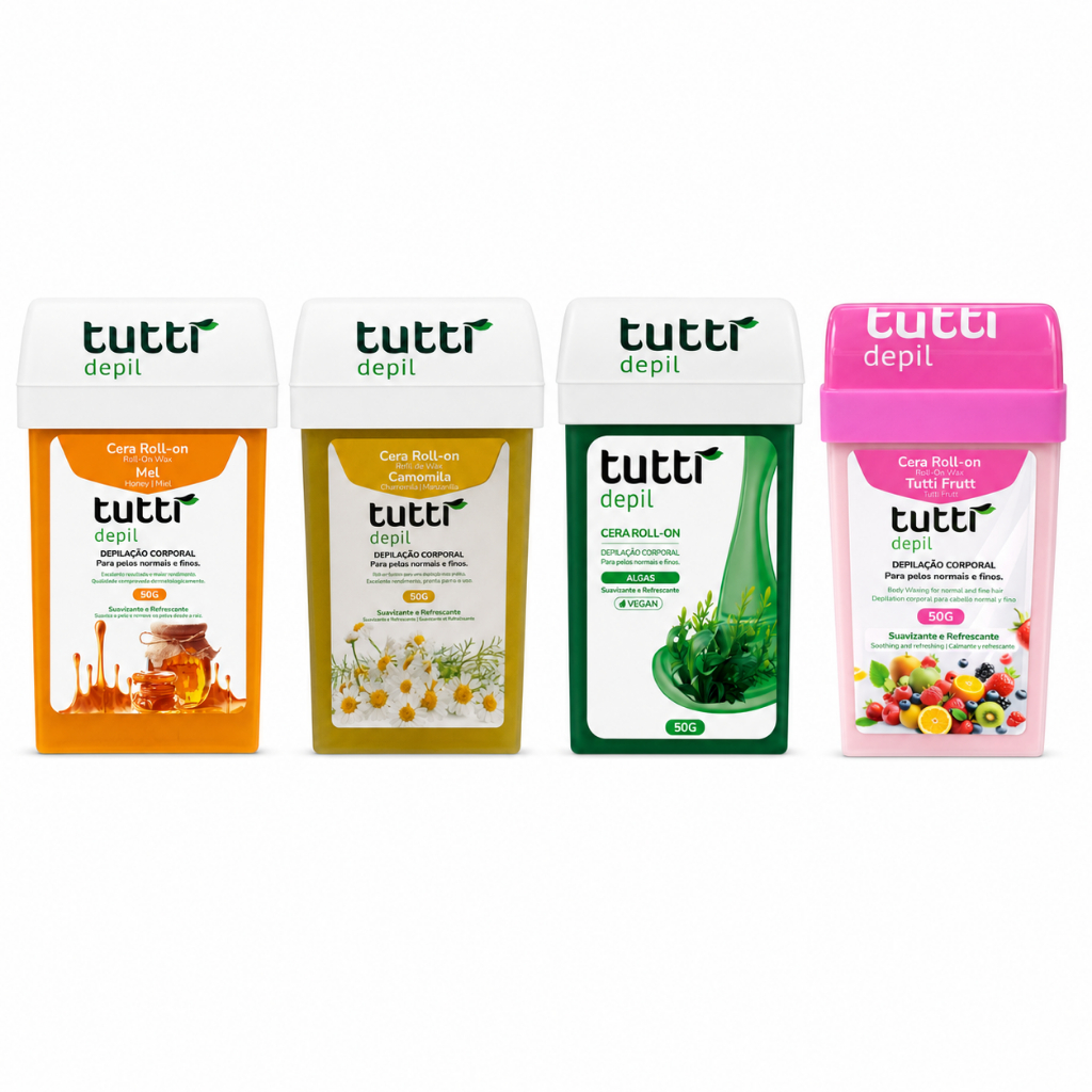 Cera Rollon - 50g - Mel; Camomila; Algas e Tuttifrutti