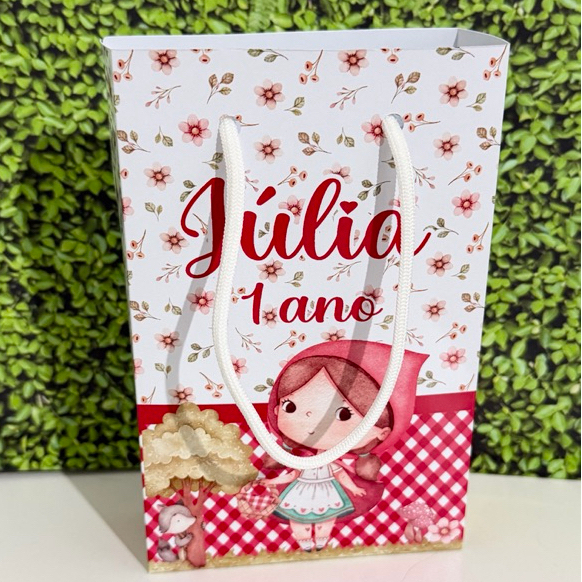 SACOLINHA PERSONALIZADA CHAPEUZINHO VERMELHO LEMBRANCINHA DE FESTA INFANTIL / (PEGUE E MONTE)