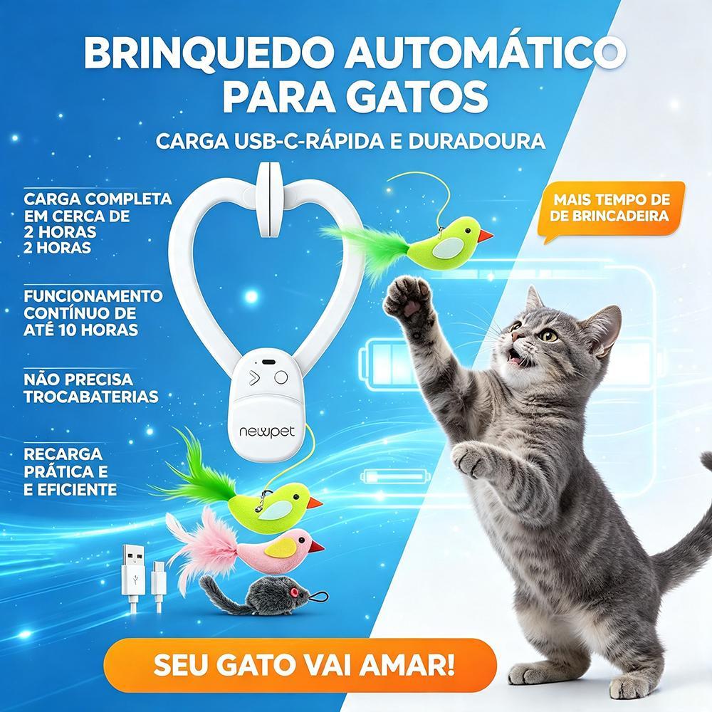 Newpet Automático Brinquedo suspenso De Pendurar para Gato Interativo Corda Mola Retrátil para Porta