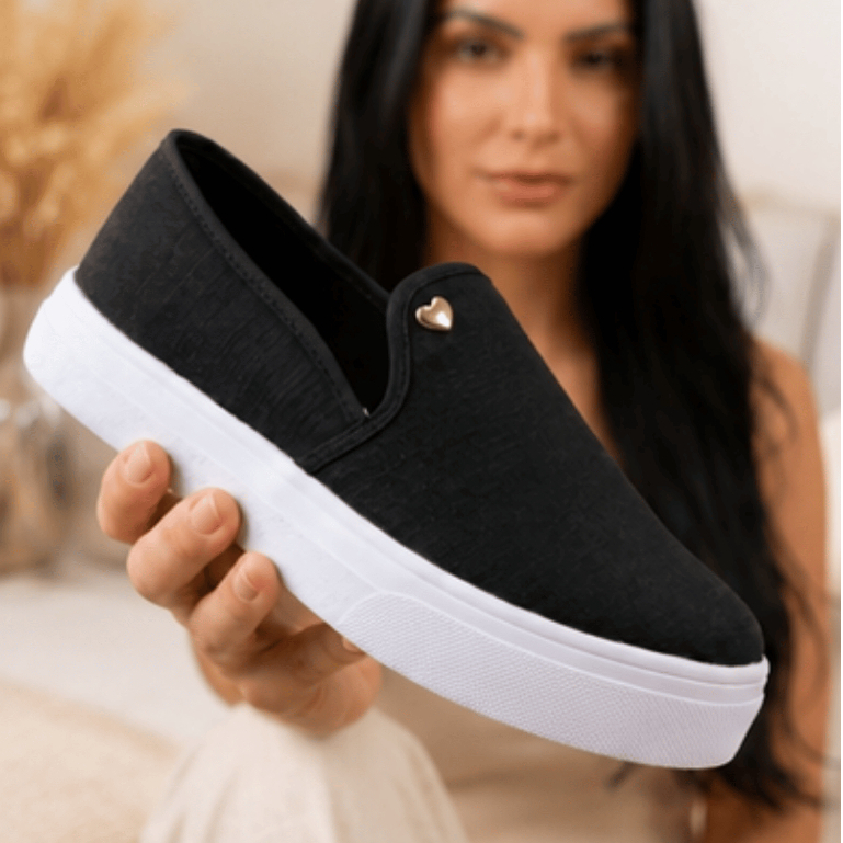 Slip On Feminino Fashion Minimalista Confort Premium