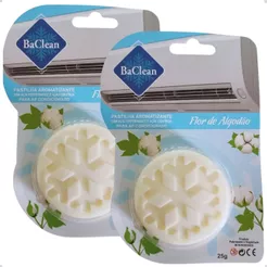 Kit 2 Pastilhas Aromatizantes BaClean Ar Condicionado Flor de Algodão