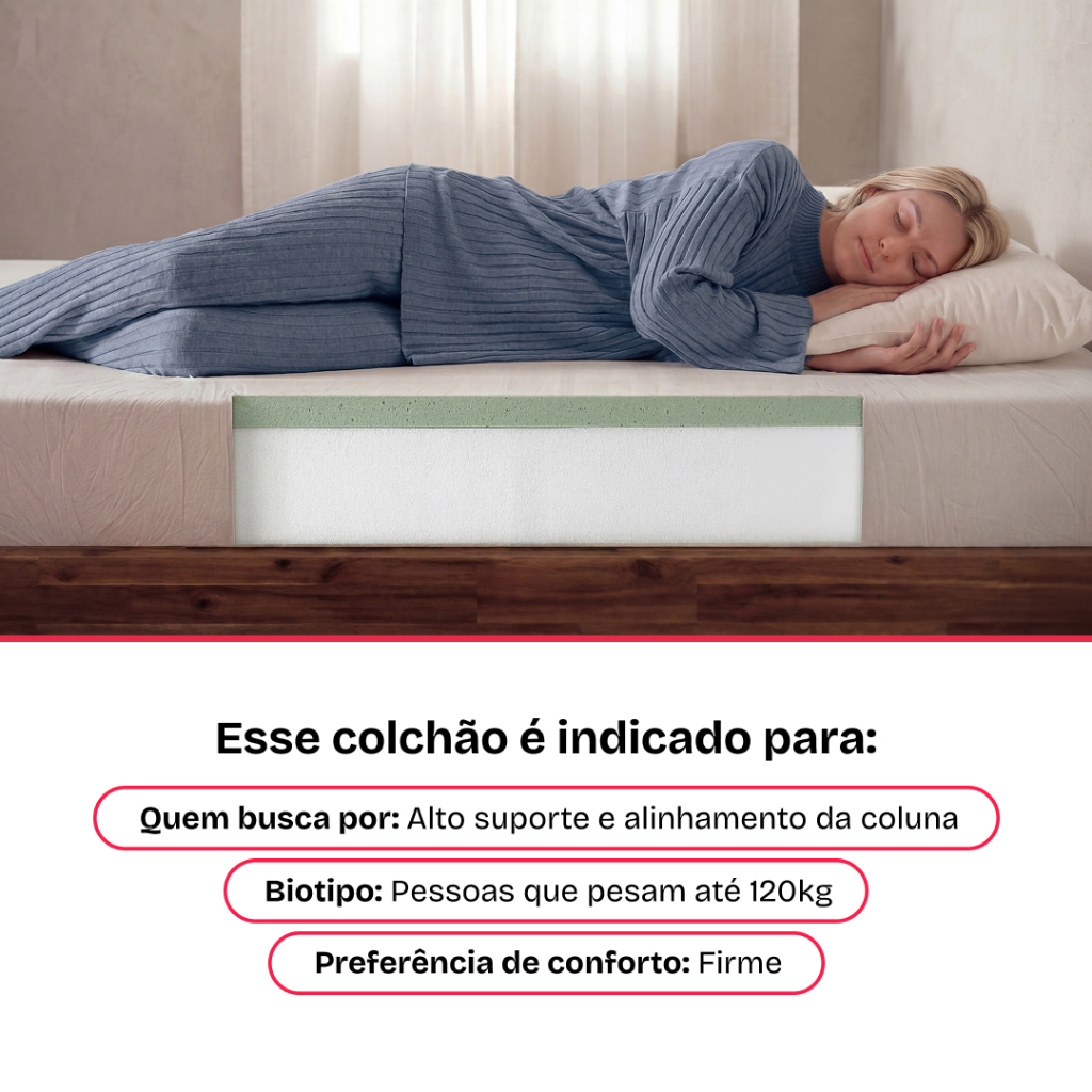Colchão D33 100% Espuma Dupla Camada à Vácuo Max Balance BF Colchões - Solteiro, Casal, Queen e King — imagem 2 de 2