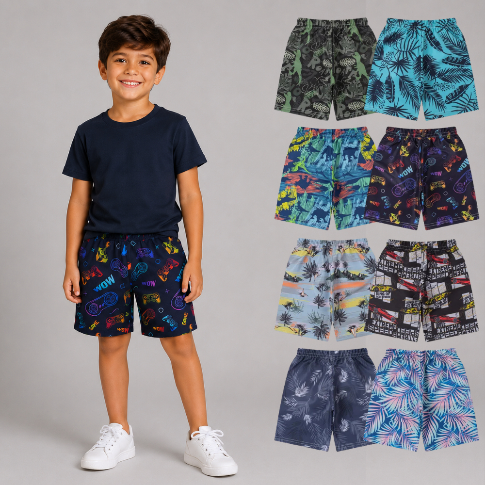 Bermuda Infantil Menino Tactel Sortidas | Avulsas e Kits Sortidos