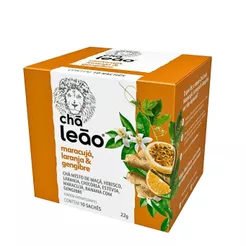 Chá Leão Sabor Maracujá, Laranja & Gengibre 22G (10 Sachês)