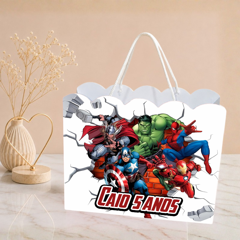Sacolinha VINGADORES, Personalizado | Sacolinha | Mimos | Lembrancinha | Aniversário VINGADORES PEGUE E MONTE
