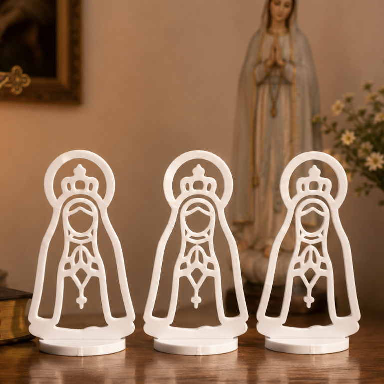 Kit Nossa Senhora de Fátima Lembrancinha catolica Decoração Religiosa