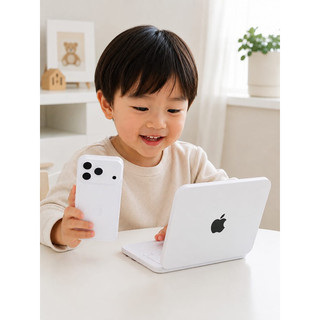 Kit 2 Peças Mini Notebook e Celular Infantil - 17 Pro Max