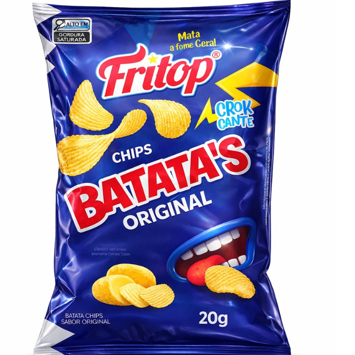 Kit c/ 10 unidades de Batata Chips Fritop com 20g cada. — imagem 2 de 2