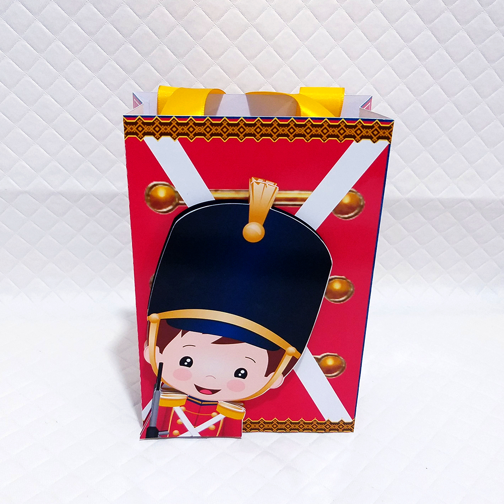Kit com 10 Sacolinhas de Lembrancinhas Personalizadas - Soldadinho de Chumbo