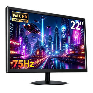 Monitor LED 22 Polegadas 1920*1080 FULL HD com 75Hz e 6ms Furação Vesa HDMI e VGA VESA - Furação Vesa, 110V-220V