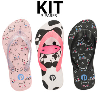 Chinelo Infantil Menina Confortável Estampados Antiderrapante
