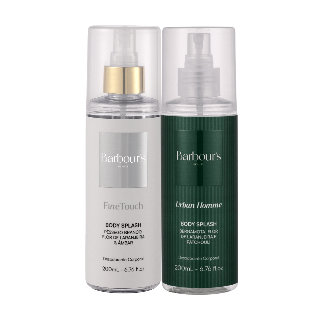 Kit Body Splash Urban Homme e Fine Touch Barbour's Beauty 200ml