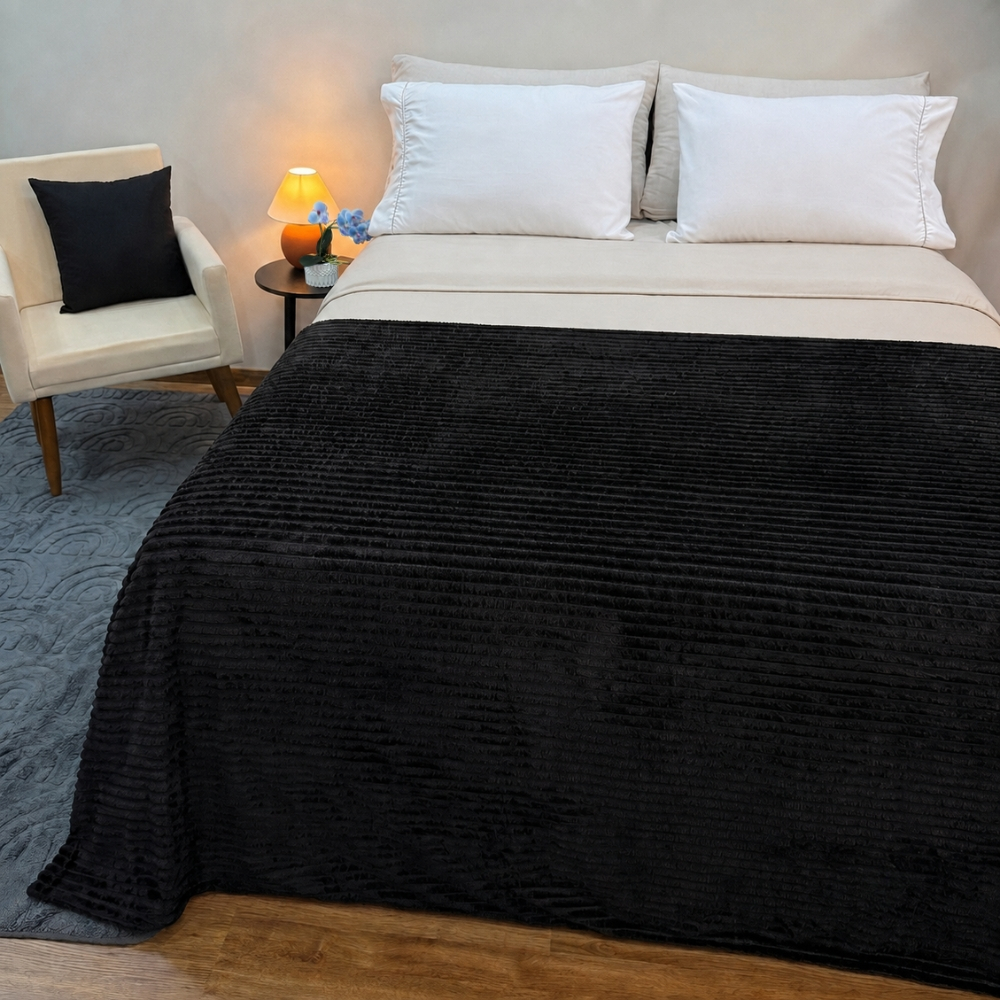 Manta Cobertor Cama Casal 2,00mx1,80m  Aveludada Soft Canelada