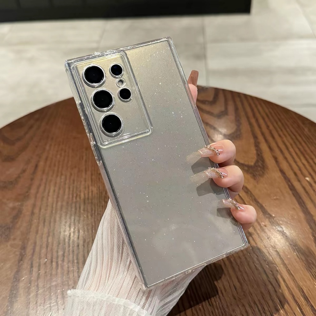 Capa Transparente com Glitter Premium Antichoque Para SAMSUNG A17 A16 A15 A14 A07 A06 A05 A04