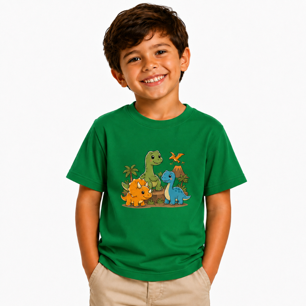 Camiseta Infantil para Menino Dinossauro Blusa Masculina