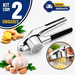 Espremedor de Alho Manual Premium Zinco Original Line Triturador Amassador Resistente Uso Doméstico Cozinha Profissional