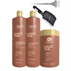 Kit Magic Time Tratamento Progressivo Alisamento Nanoplastia Use Me 3x1Kg (Escolha o seu)