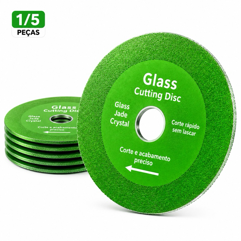 Disco Diamantado Para Corte de Vidro Piso Porcelanato e Cerâmica 100mm x 20mm Serra Profissional