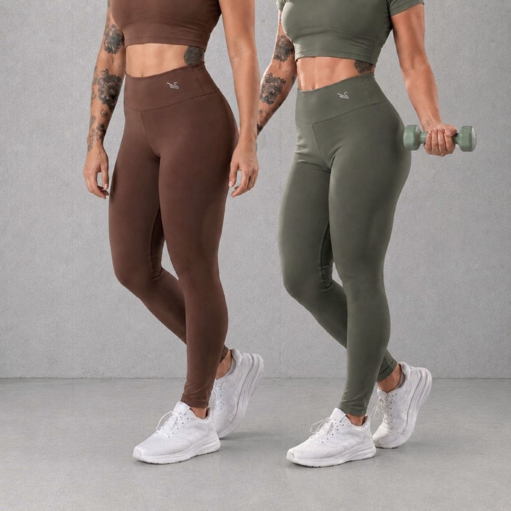 Kit 2 Calça Legging Feminina Poliamida Academia Zero Transparência