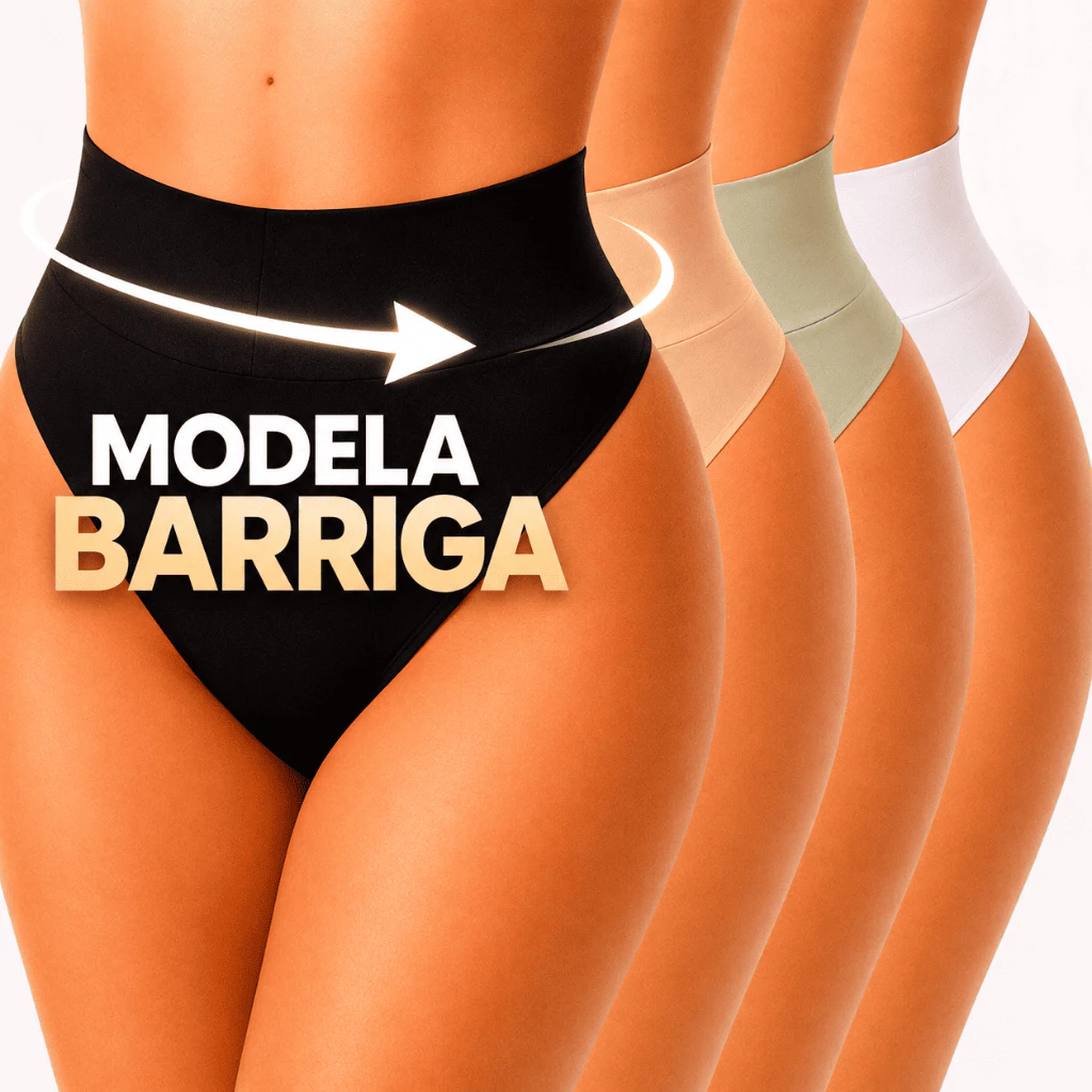 Kit 10 Calcinha Cós Alto Fio Duplo | Modela Barriga e Levanta Bumbum