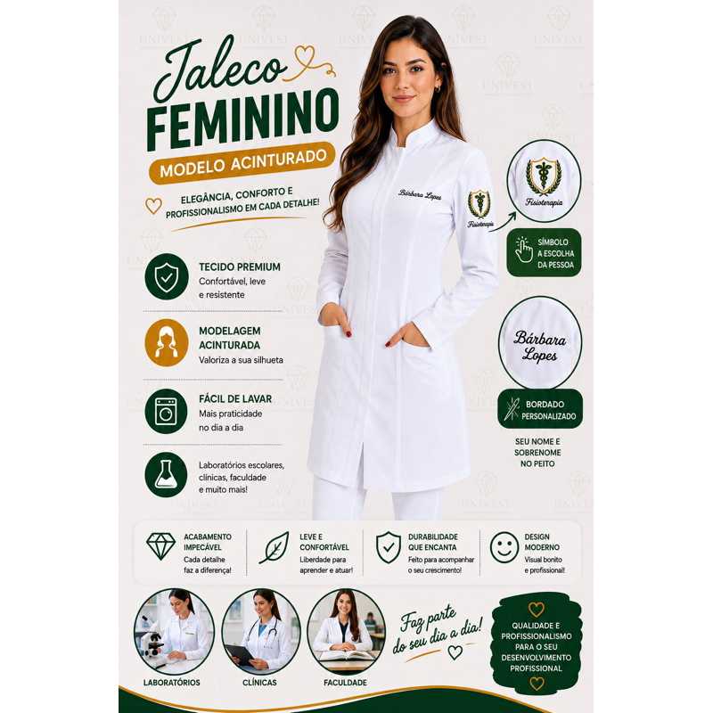 Jaleco Gab Microfibra Personalizado