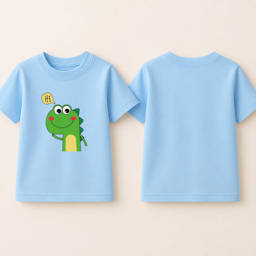 Camiseta Infantil Dinossauro Fofo Menino Menina Estampada Roupa Infantil Verão