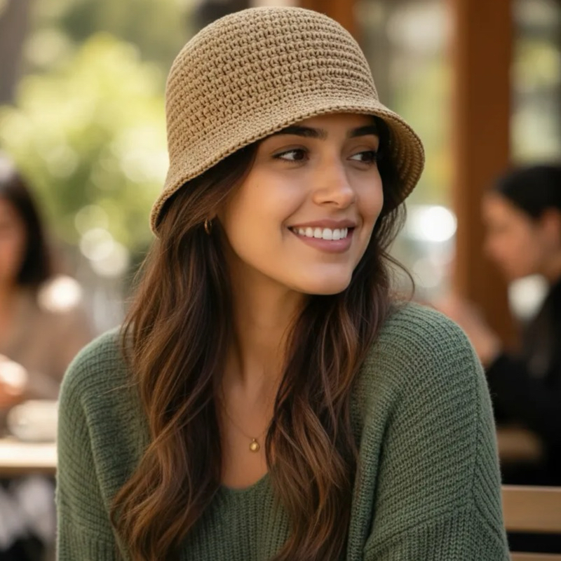 Bucket Hat em Crochê Adulto Unissex | Chapéu Bucket Colorido | Bucket de crochê