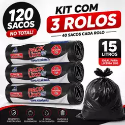 Sacos Lixo 15 Litros Banheiro Pia Economico Resistente Reforçado Pratico Saco De Lixo
