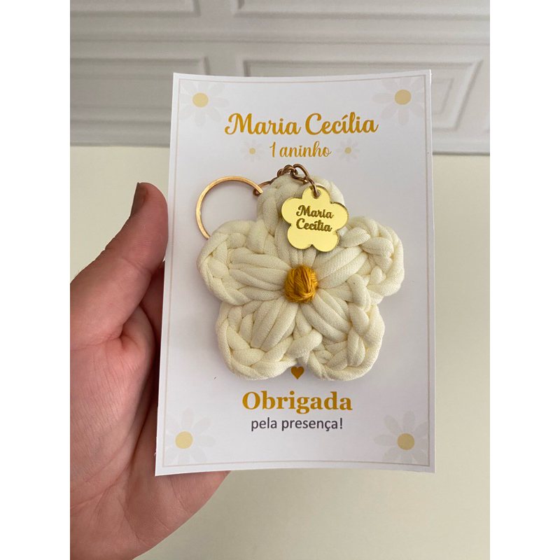 Chaveiro Margarida | Lembrancinha Maternidade | Aniversários | Personalizado