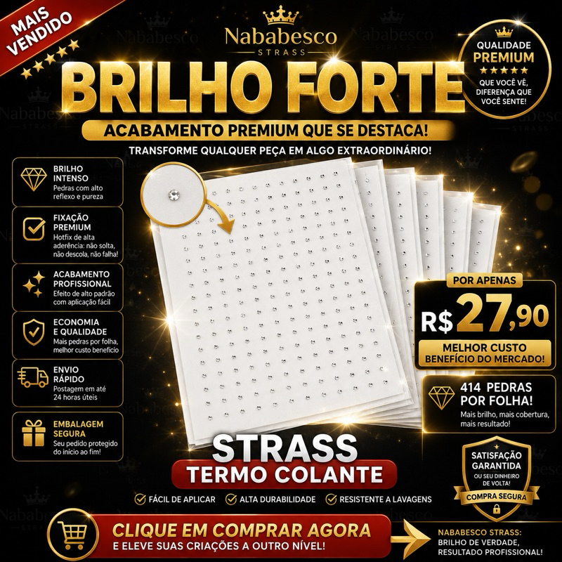 Strass Hotfix Termocolante 414 Pedras para Roupas Folha De Strass Para Aplicação Com Ferro Matriz Profissional