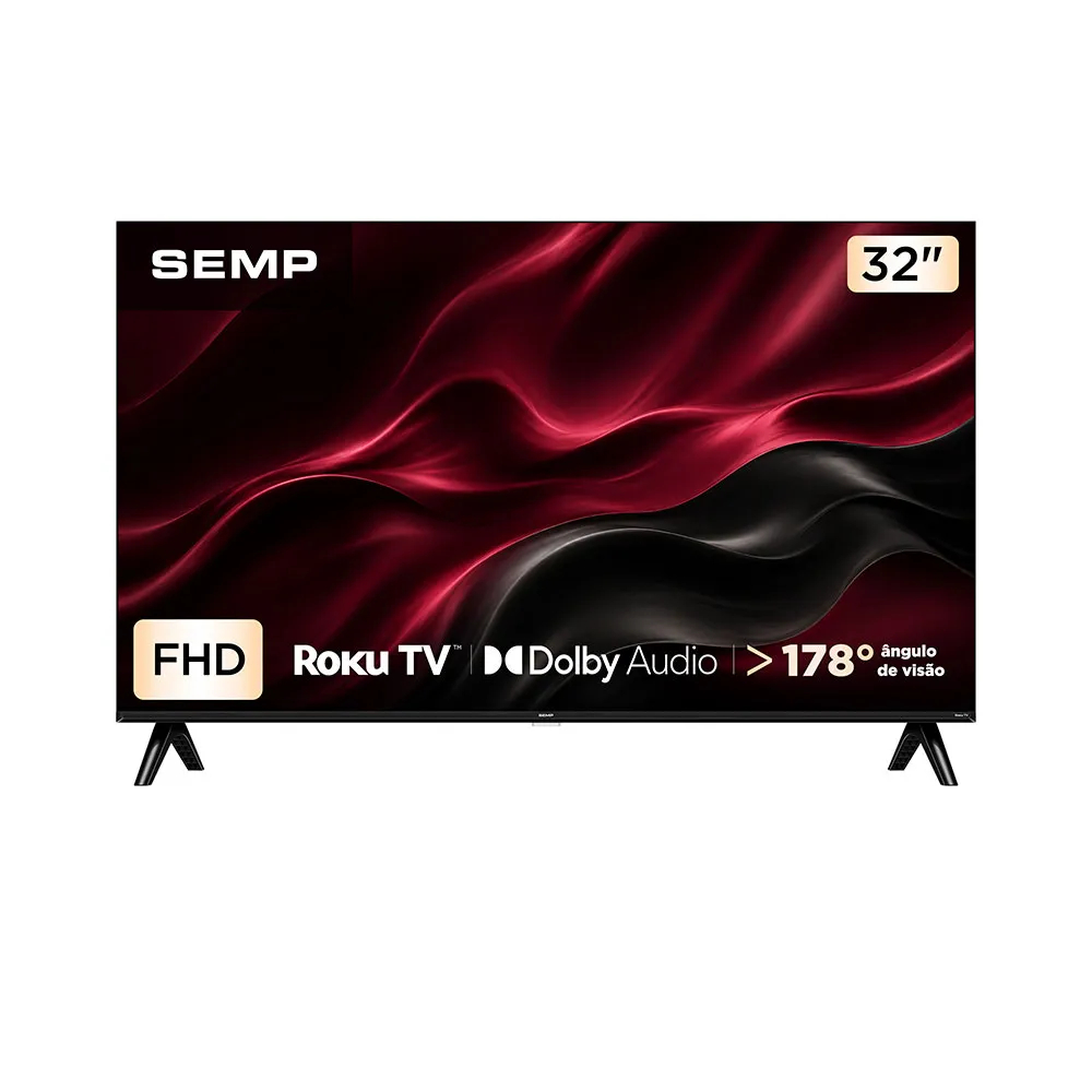 Smart TV SEMP 32" Full HD LED Roku TV 32S42R