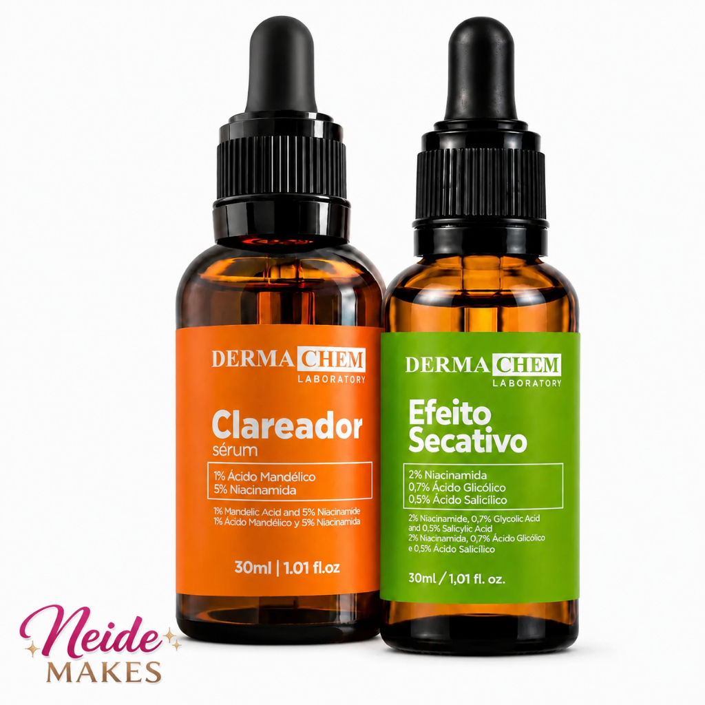 Kit Skincare Dermachem Serum Clareador e Efeito Secativo Controle Acne e Oleosidade Dermachem