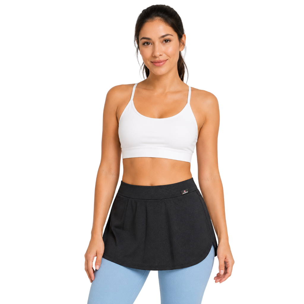 Tapa Bumbum Janfer Sport Saia Preto Dryfit