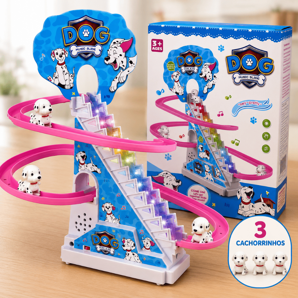 Parque Escorregador Dalmata Brinquedo Infantil Diversão Musical Sons e Luzes