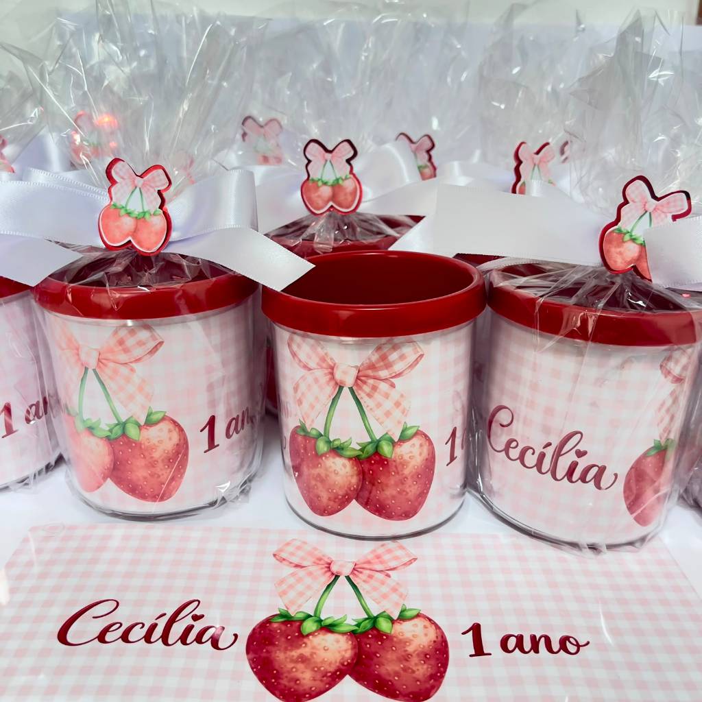 Lembrancinha Moranguinhos Canecas Personalizada | Enviamos Prontas |  Festa Moranguinhos|  Aniversário