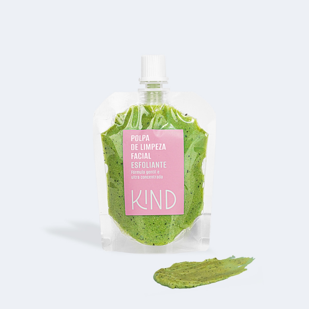 Polpa de limpeza Facial Rosto Esfoliante Extrato de Kiwi Original KIND Super hidratante