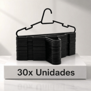 30 unidades cabide redondo resistente adulto - Kaziva