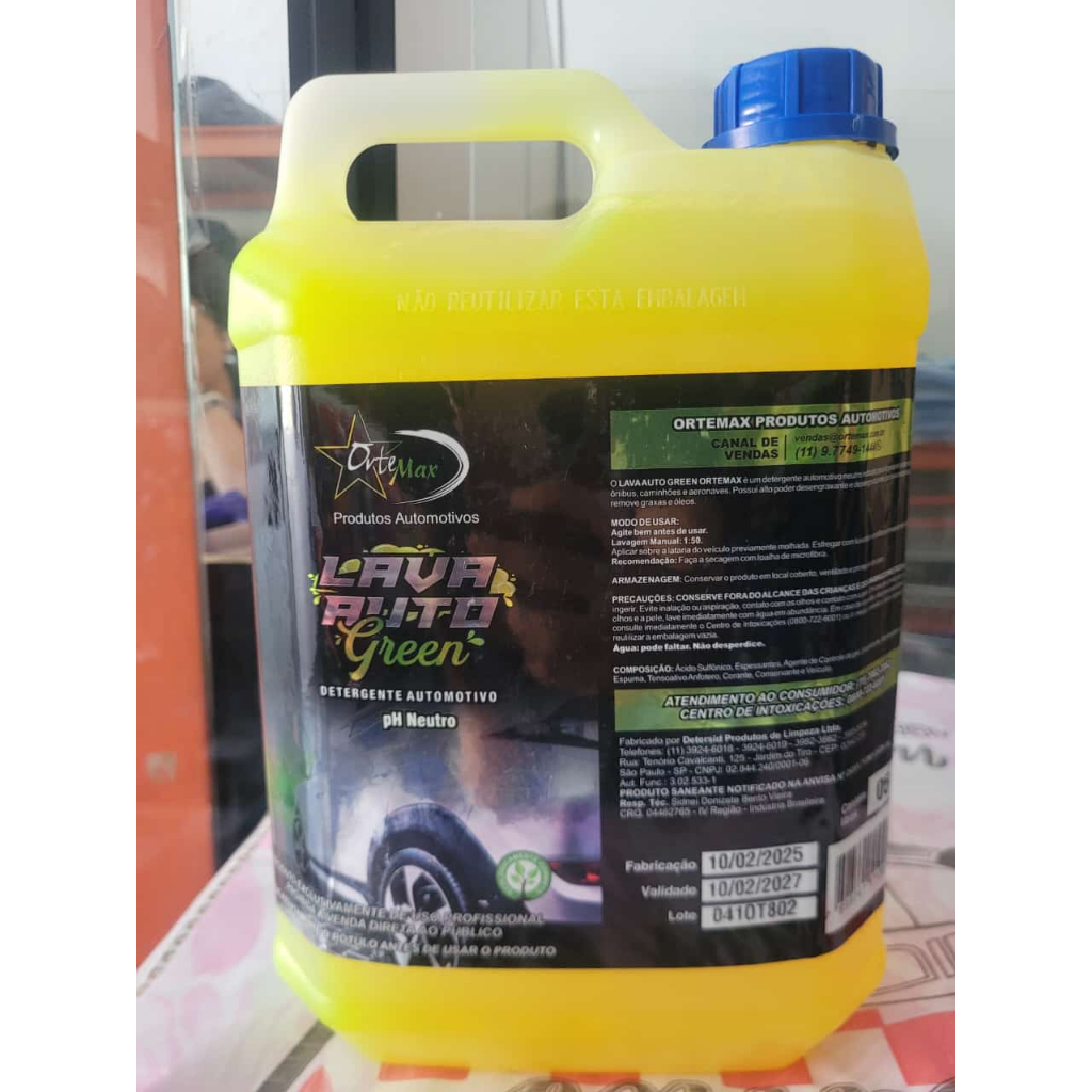 Ortemax - Lava Auto Green 5 Litros