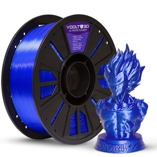 Voolt3D Filamento PLA V-Silk Azul Safira 1Kg 1,75mm para Impressora 3D FDM