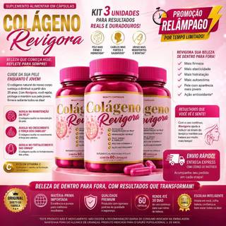3 REVIGORA 500MG - Colágeno com Acido Hialurônico