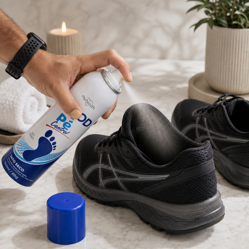 Desodorante para Pés Masculino Spray 150ml Jato Seco Anti Odor Mood Care Pé Control My Health — imagem 2 de 2