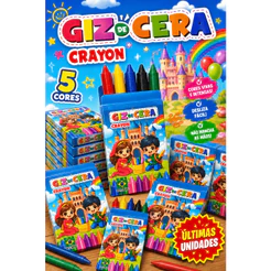 20 Cx Giz De Cera Pequeno 5 Cores 5 Cm Para Lembracinhas Festas Aniversario Prenda Pintura Desenho