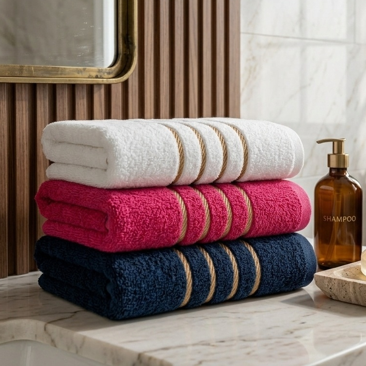 Kit 3 Toalha de Banho Grande Felpuda Premium 100% Algodão Alta Absorção