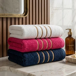 Kit 3 Toalha de Banho Grande Felpuda Premium 100% Algodão Alta Absorção