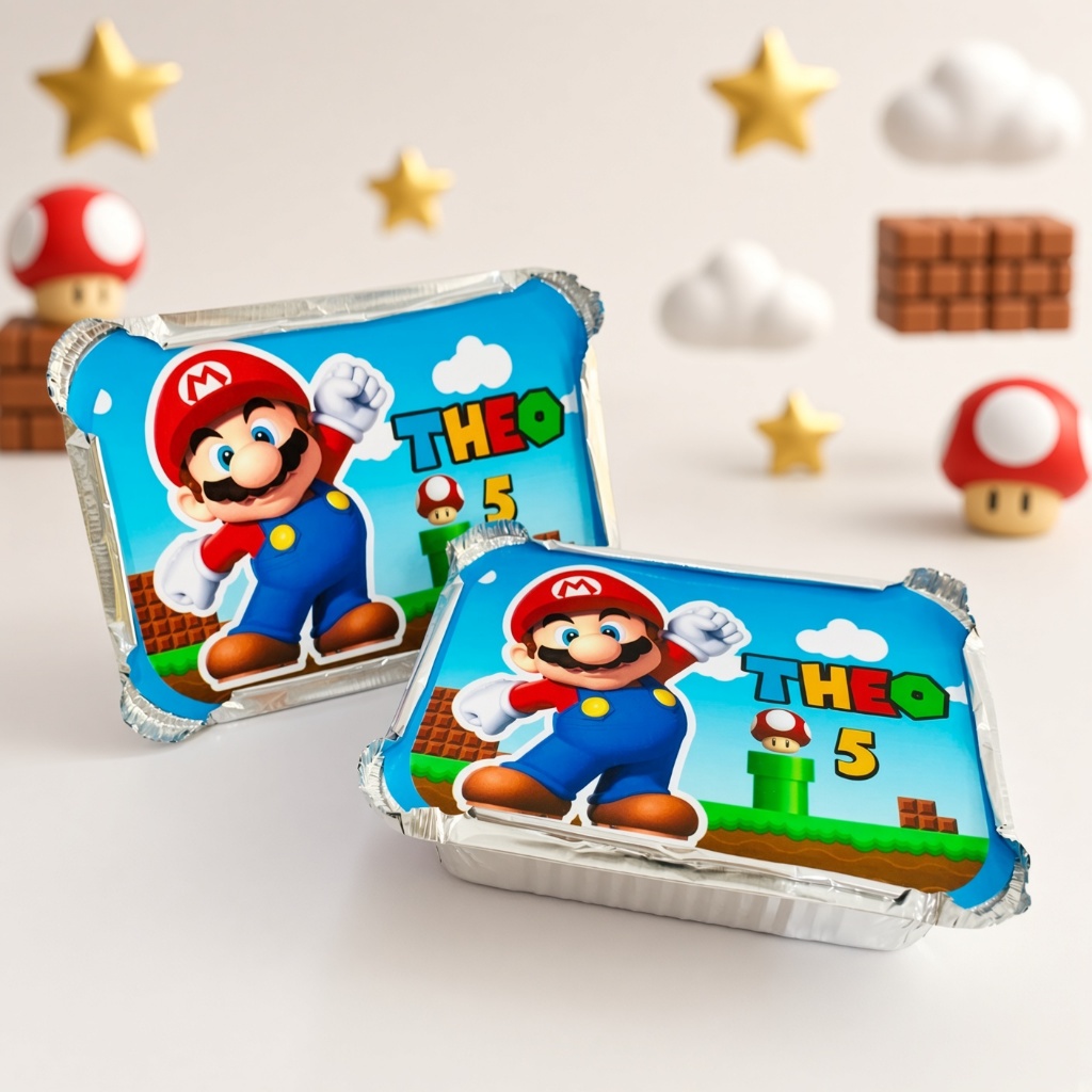 Marmitinha Personalizada SUPER MARIO BROS | Lembrancinha Festa Infantil | Marmita Personalizada Aniversário SUPER MARIO